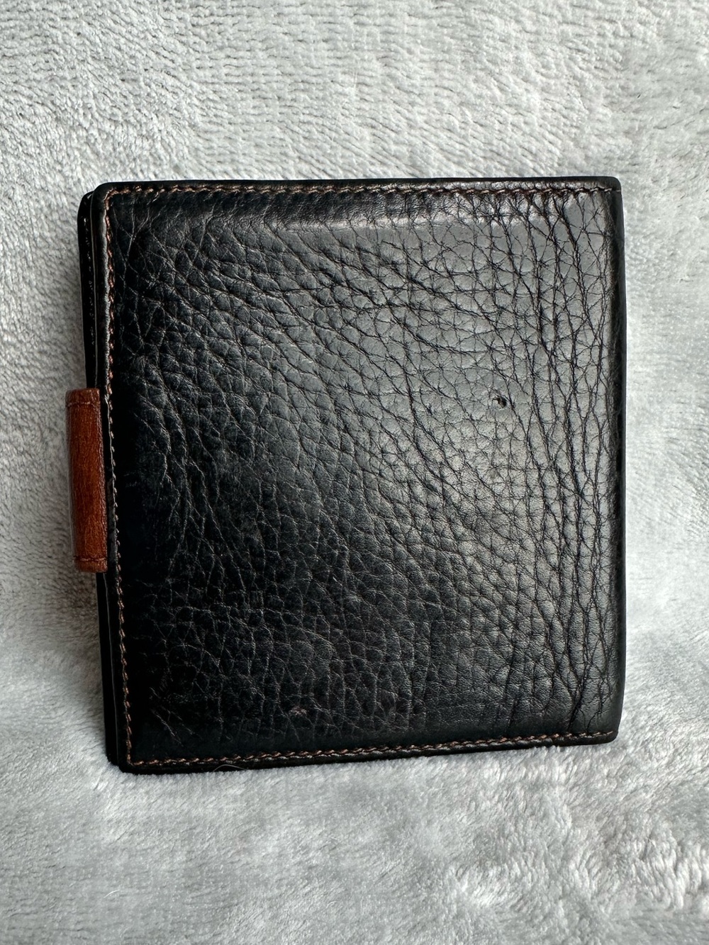 Vintage Gucci Bifold Wallet Black Brown Leather Snap Tab - Picture 4 of 12